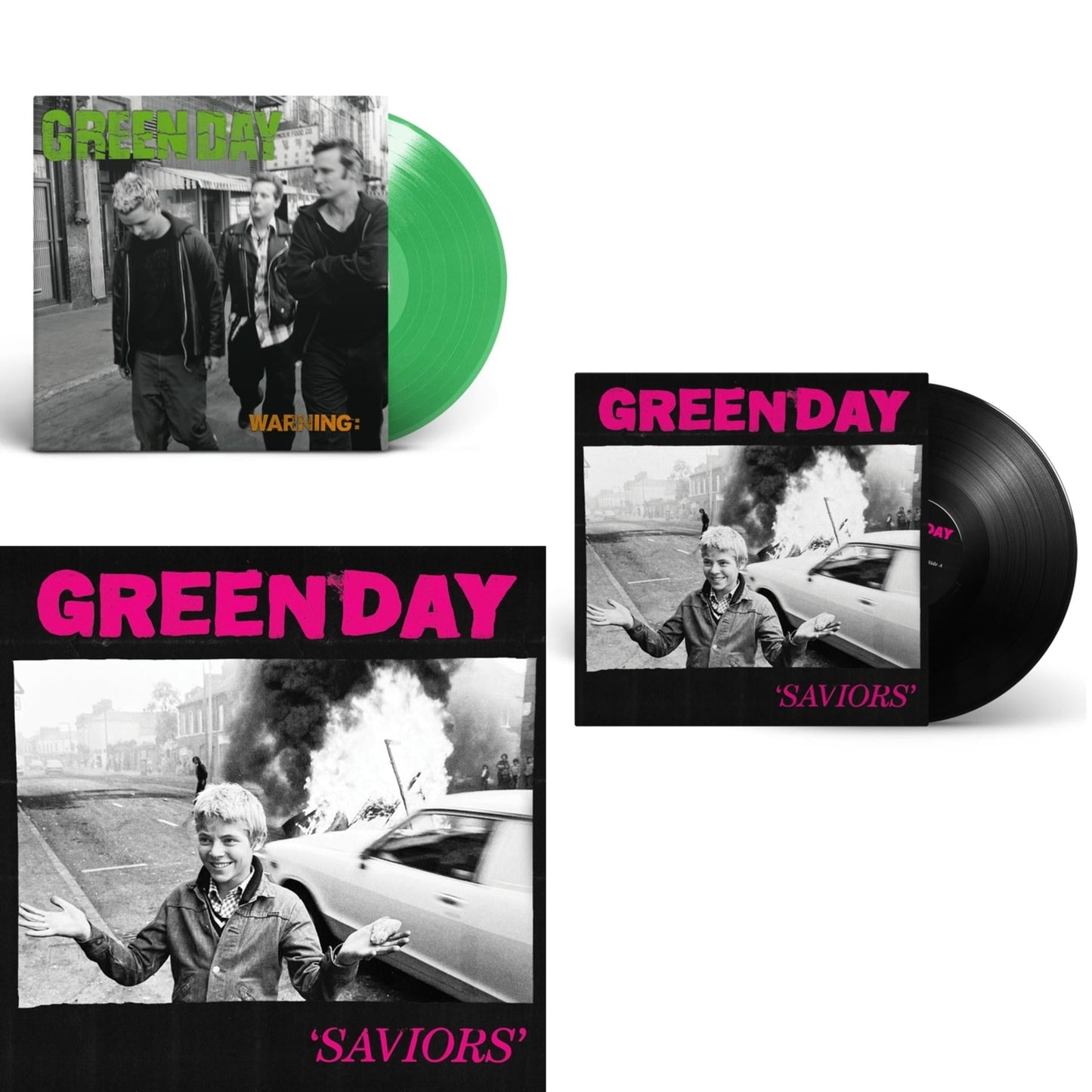 Warning (Fluorescent Green LP Vinyl) & Saviors (180G/Deluxe LP Vinyl) & Saviors