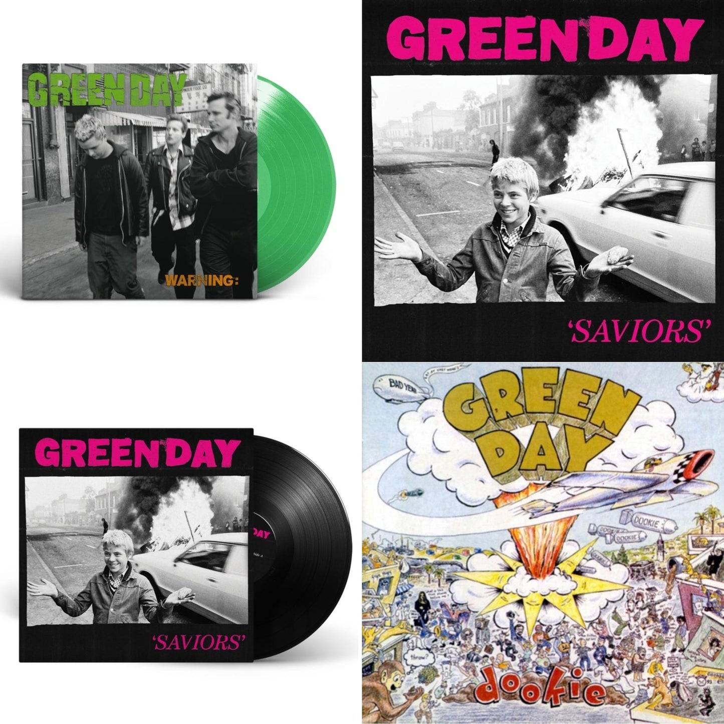 Warning (Fluorescent Green LP Vinyl) & Saviors (180G/Deluxe LP Vinyl) & Saviors & Dookie (Picture Disc)