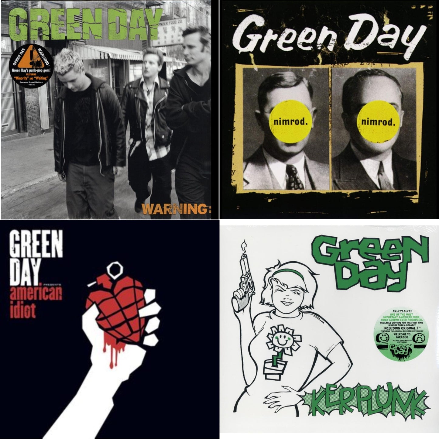 Warning & Nimrod & American Idiot (W/Poster) & Kerplunk (120G/7Inch Single)
