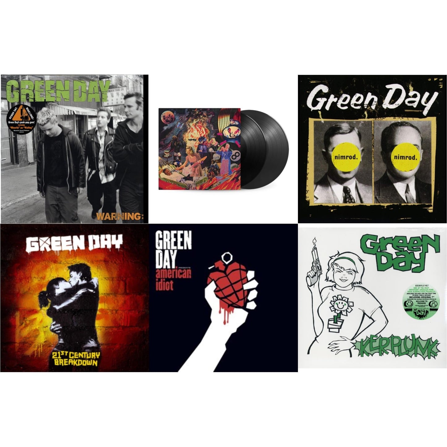 Warning & Insomniac (25Th Anniversary/2LP) & Nimrod & 21St Century Breakdown & American Idiot (W/Poster) & Kerplunk (120G/7Inch Single)