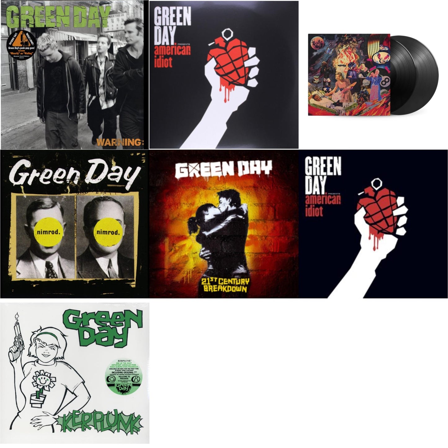 Warning & American Idiot & Insomniac (25Th Anniversary/2LP) & Nimrod & 21St Century Breakdown & American Idiot (W/Poster) & Kerplunk (120G/7Inch Single)