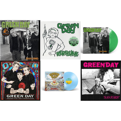 Warning & Dookie (X) (Baby Blue LP Vinyl) & Warning (Fluorescent Green LP Vinyl) & Saviors (180G/Deluxe LP Vinyl) & Greatest Hits: God's Favorite Band (X) & Kerplunk (120G/7Inch Single)
