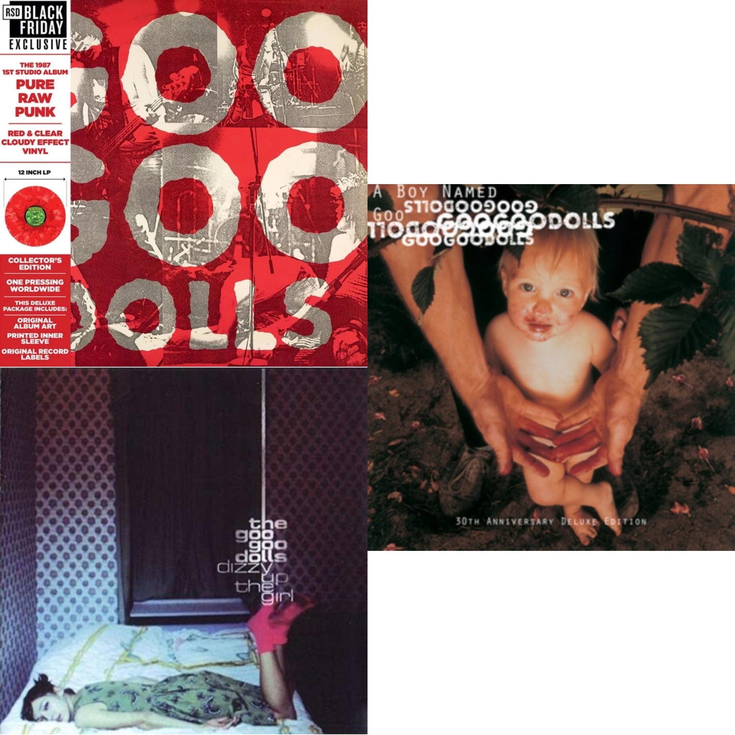 Boy Named Goo (X) (30Th Anniversary/Deluxe/2LP) & Dizzy Up The Girl & Goo Goo Dolls (Red & Clear Cloud LP Vinyl)