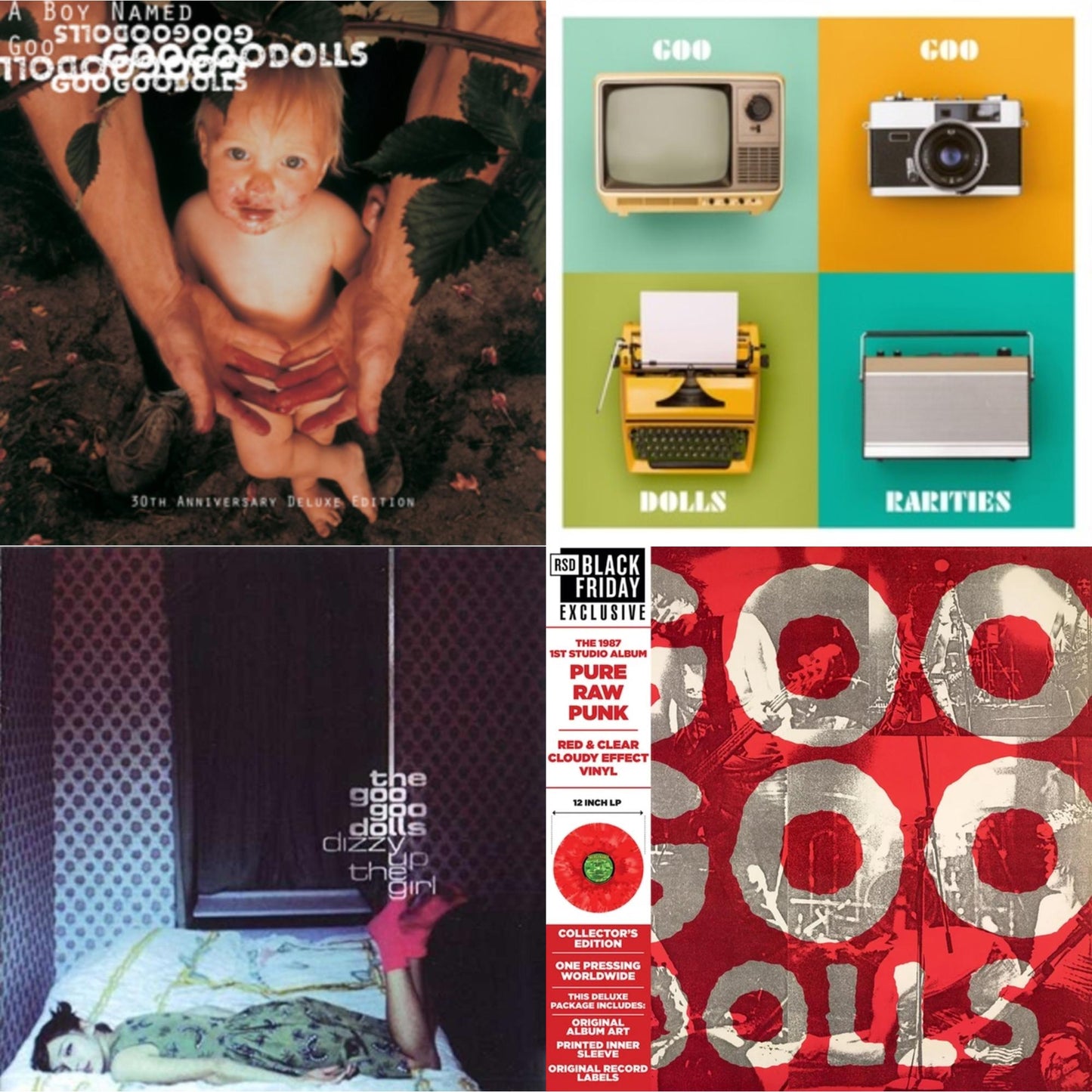 Boy Named Goo (X) (30Th Anniversary/Deluxe/2LP) & Rarities & Dizzy Up The Girl & Goo Goo Dolls (Red & Clear Cloud LP Vinyl)