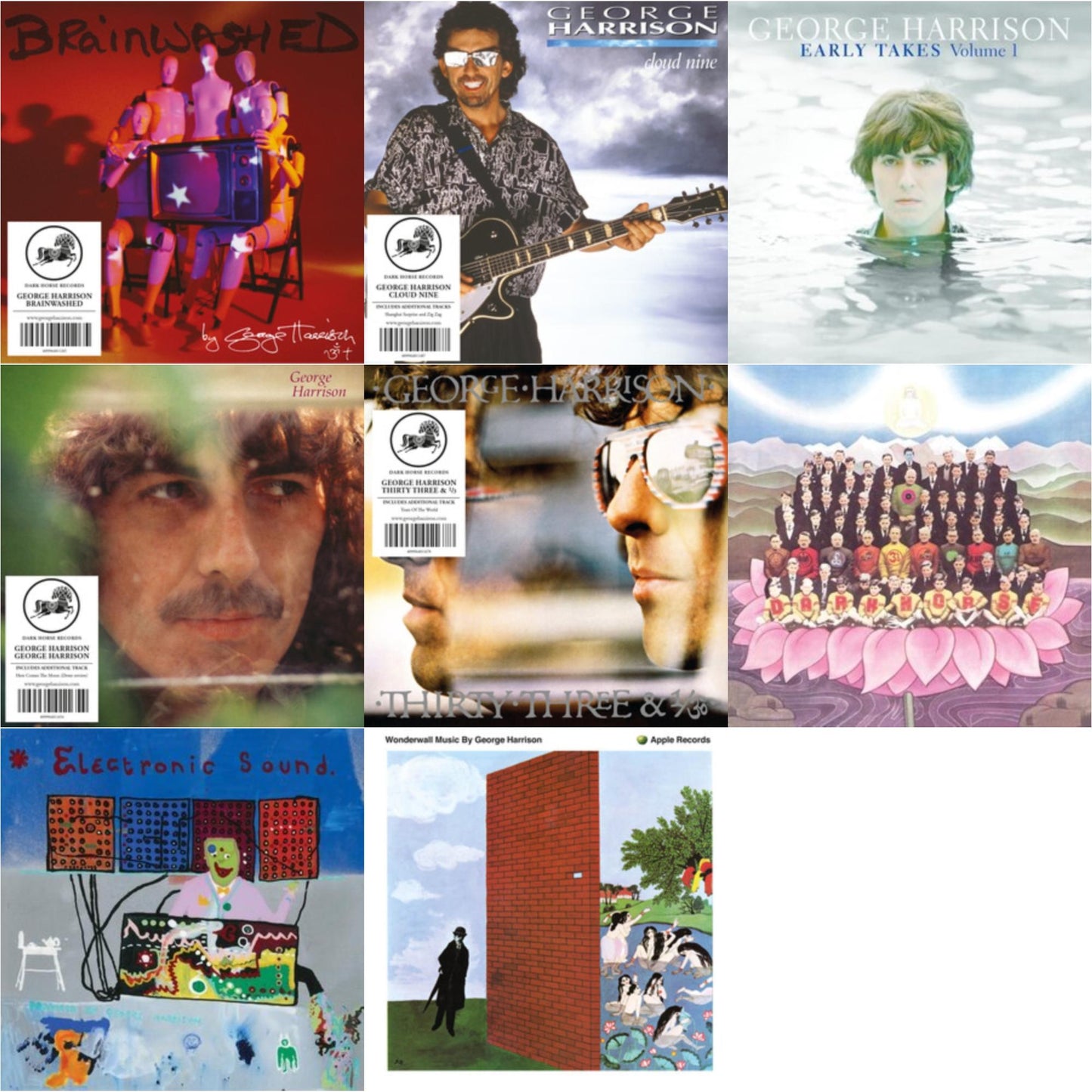 Brainwashed (Eco-Wallet) & Cloud Nine (Eco-Wallet) & Early Takes: Volume 1 (Eco-Wallet) & George Harrison (Eco-Wallet) & Thirty Three & 1/3 (Eco-Wallet) & Dark Horse (Eco-Wallet) & Electronic Sound (Eco-Wallet) & Wonderwall Music (Eco-Wallet)