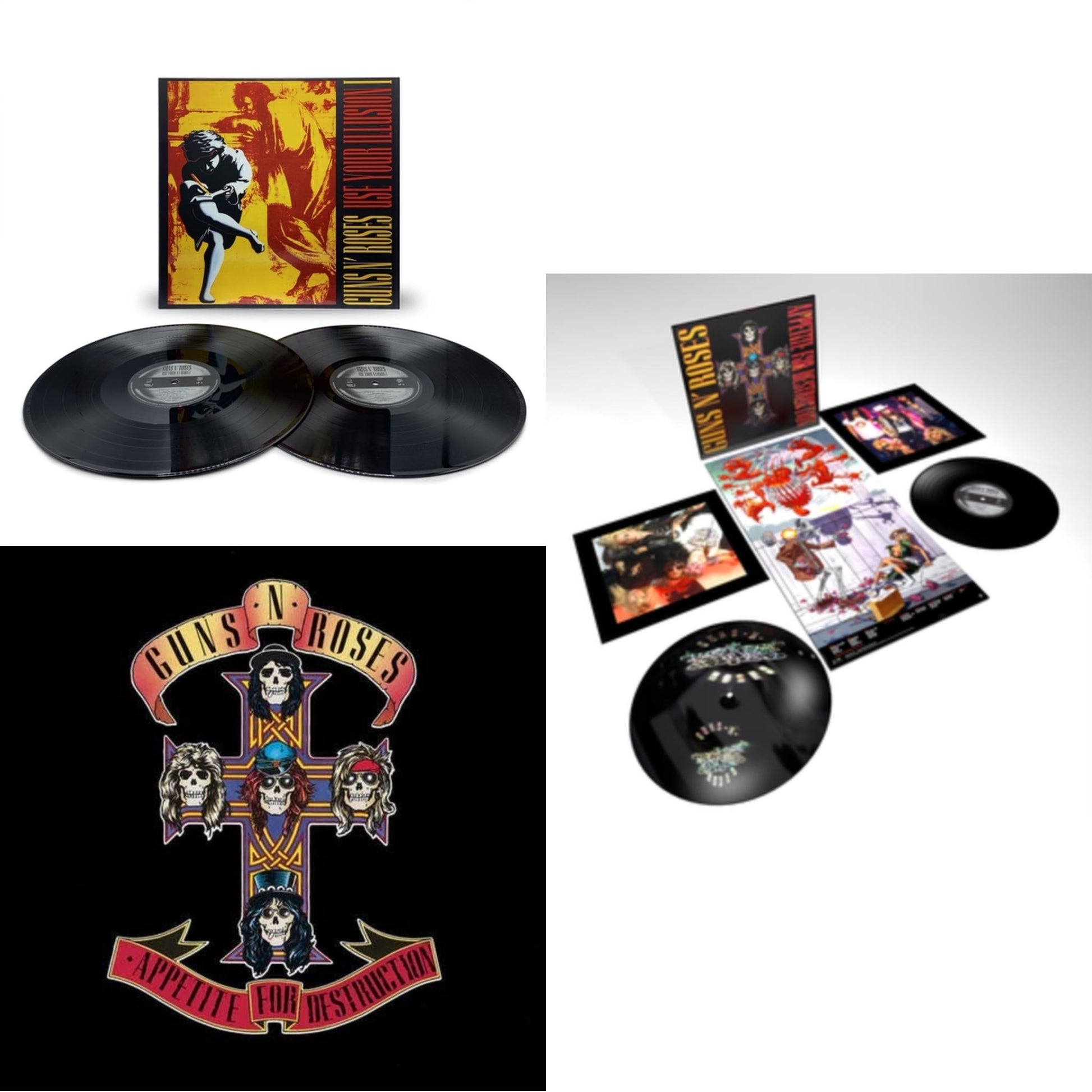 This is a 3 LP Vinyl SKU bundle.
1.This LP Vinyl is brand new.Format: LP VinylThis item's title is: Use Your Illusion I (X) (2LP)Artist: Guns N' RosesBarcode: 602445117307Release Date: 11/11/2022
2.This LP Vinyl is brand new.