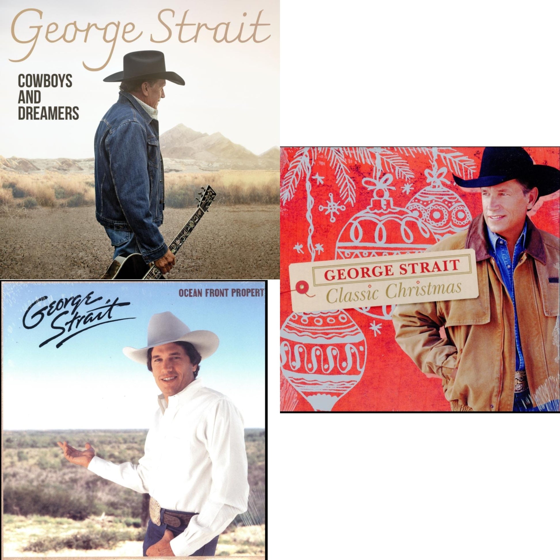 This is a 3 LP Vinyl SKU bundle.
1.This LP Vinyl is brand new.Format: LP VinylThis item's title is: Cowboys & Dreamers (2LP)Artist: George StraitBarcode: 602465588989Release Date: 9/6/2024
2.This LP Vinyl is brand new.