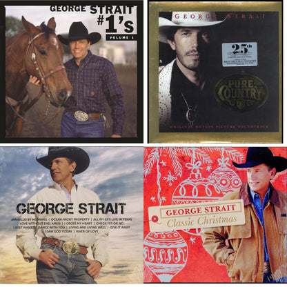 This is a 4 LP Vinyl SKU bundle.
1.This LP Vinyl is brand new.Format: LP VinylMusic Style: CountryThis item's title is: #1'S Volume 1 (Blue LP Vinyl)Artist: George StraitLabel: MCA NASHVILLEBarcode: 602438813933Release Date: 10/27/2023
2.This LP Vinyl is brand new.