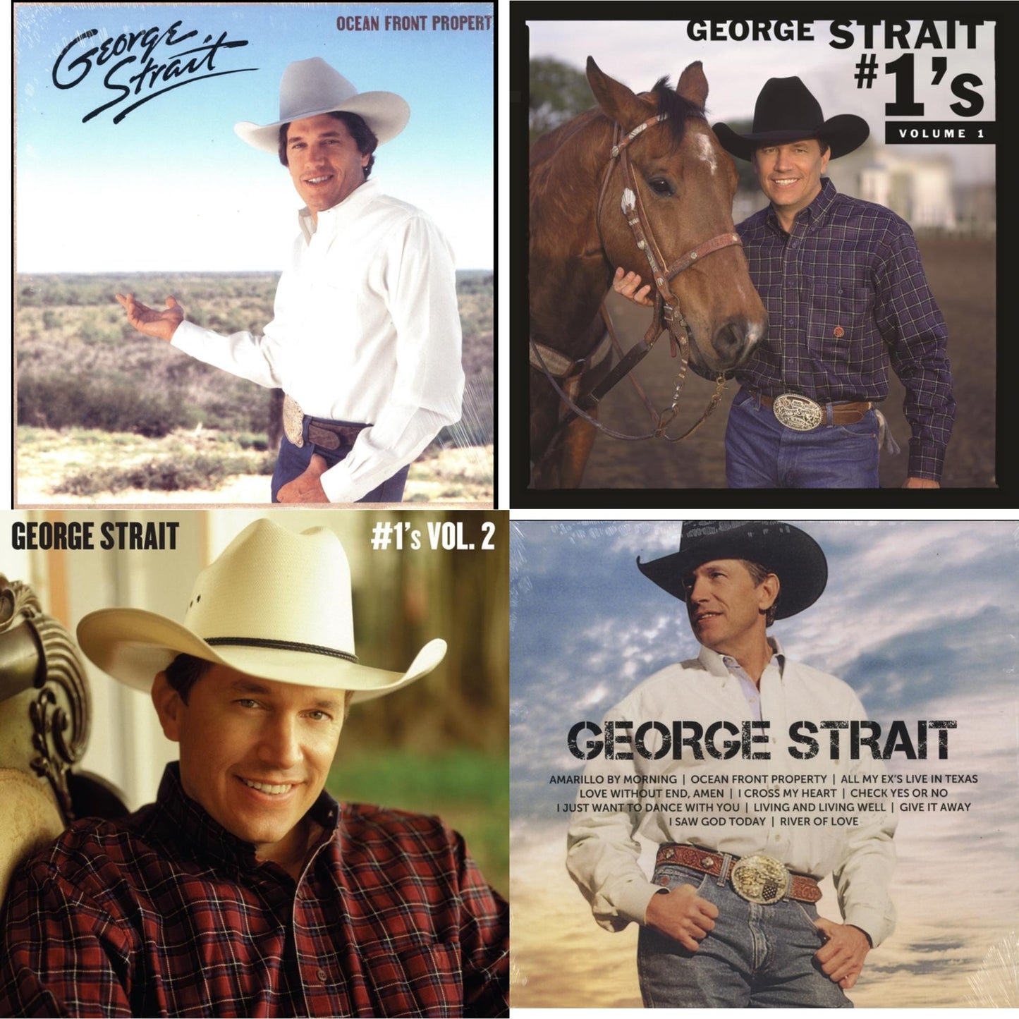 This is a 4 LP Vinyl SKU bundle.
1.This LP Vinyl is brand new.Format: LP VinylMusic Style: CountryThis item's title is: Ocean Front Property (LP)Artist: George StraitLabel: MCA NASHVILLEBarcode: 602557991871Release Date: 12/8/2017
2.This LP Vinyl is brand new.