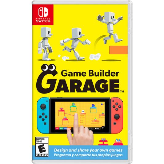 This is brand new.Programming made fun with help from the minds at Nintendo
Turn gaming time into learning time with the Game Builder Garage™ software. Kids can learn how to make their own games with guided lessons created by Nintendo.