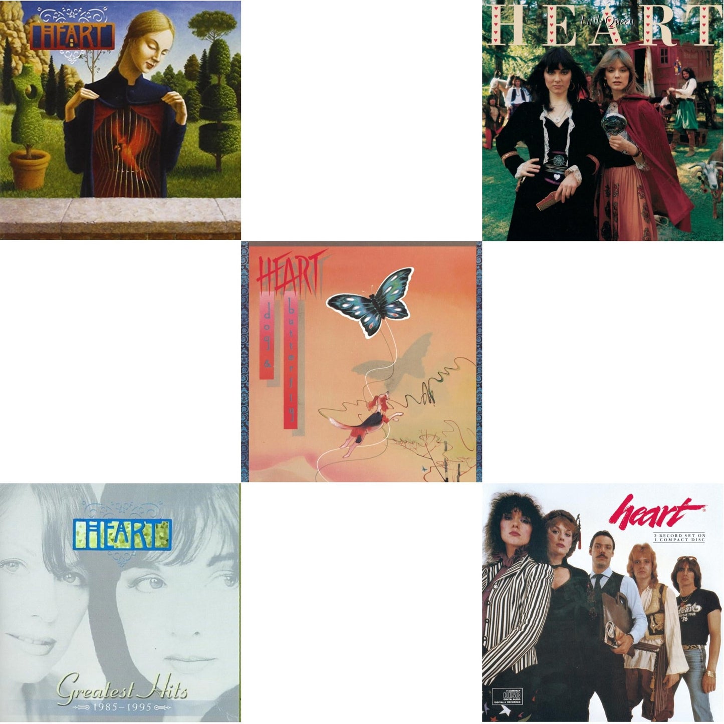 Greatest Hits & Greatest Hits 1985 -1995 & Dog & Butterfly & Little Queen & Greatest Hits