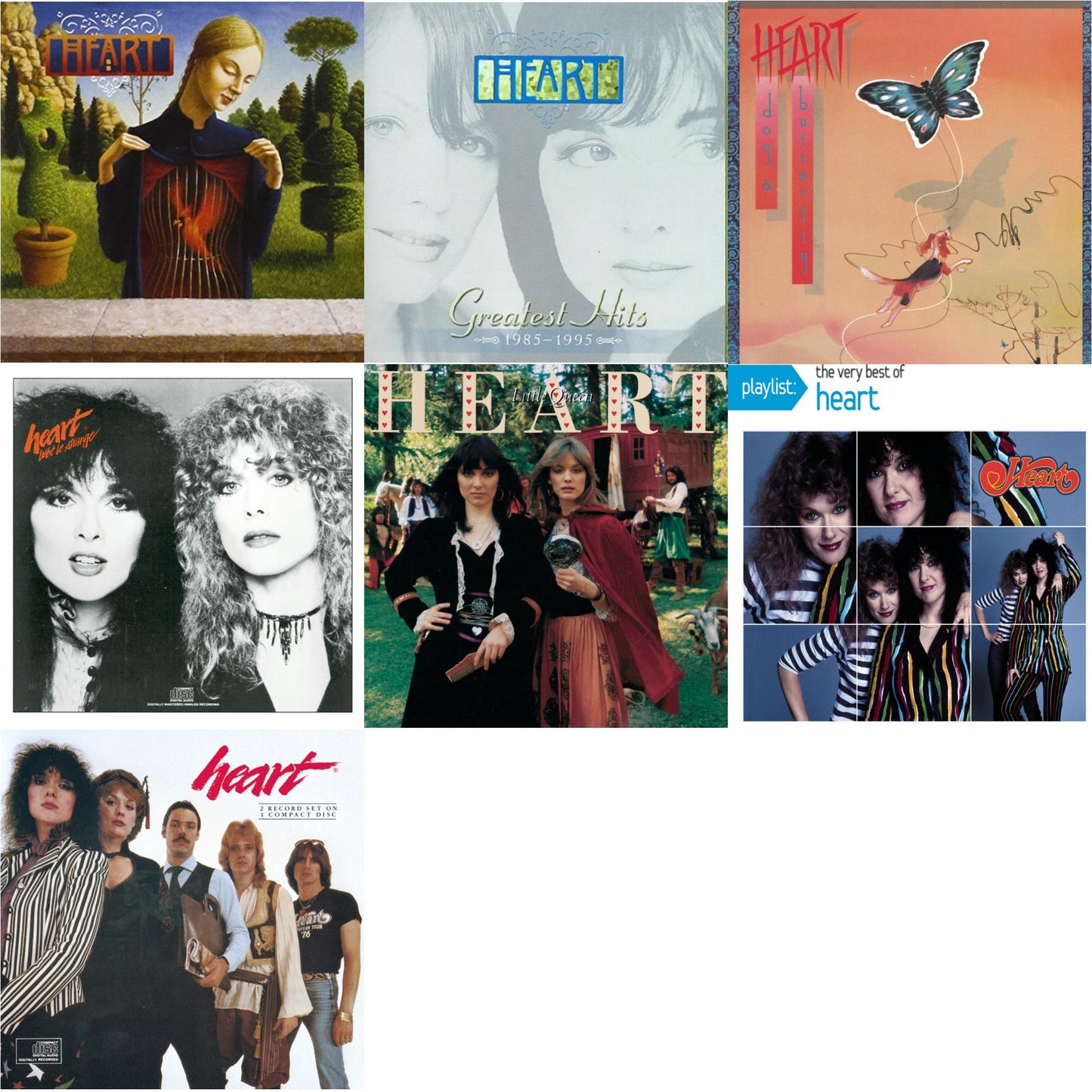 Greatest Hits & Greatest Hits 1985 -1995 & Dog & Butterfly & Bebe Le Strange & Little Queen & Playlist: Very Best Of Heart & Greatest Hits