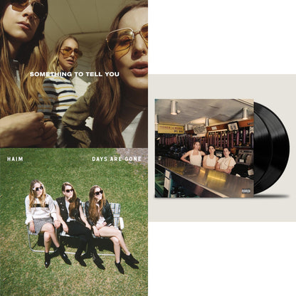 This is a 3 LP Vinyl SKU bundle.
1.This LP Vinyl is brand new.Format: LP VinylMusic Style: Alternative RockThis item's title is: Something To Tell You (2LP/140G/Dl Code)Artist: HaimLabel: COLUMBIABarcode: 889854522612Release Date: 8/18/2017
2.This LP Vinyl is brand new.