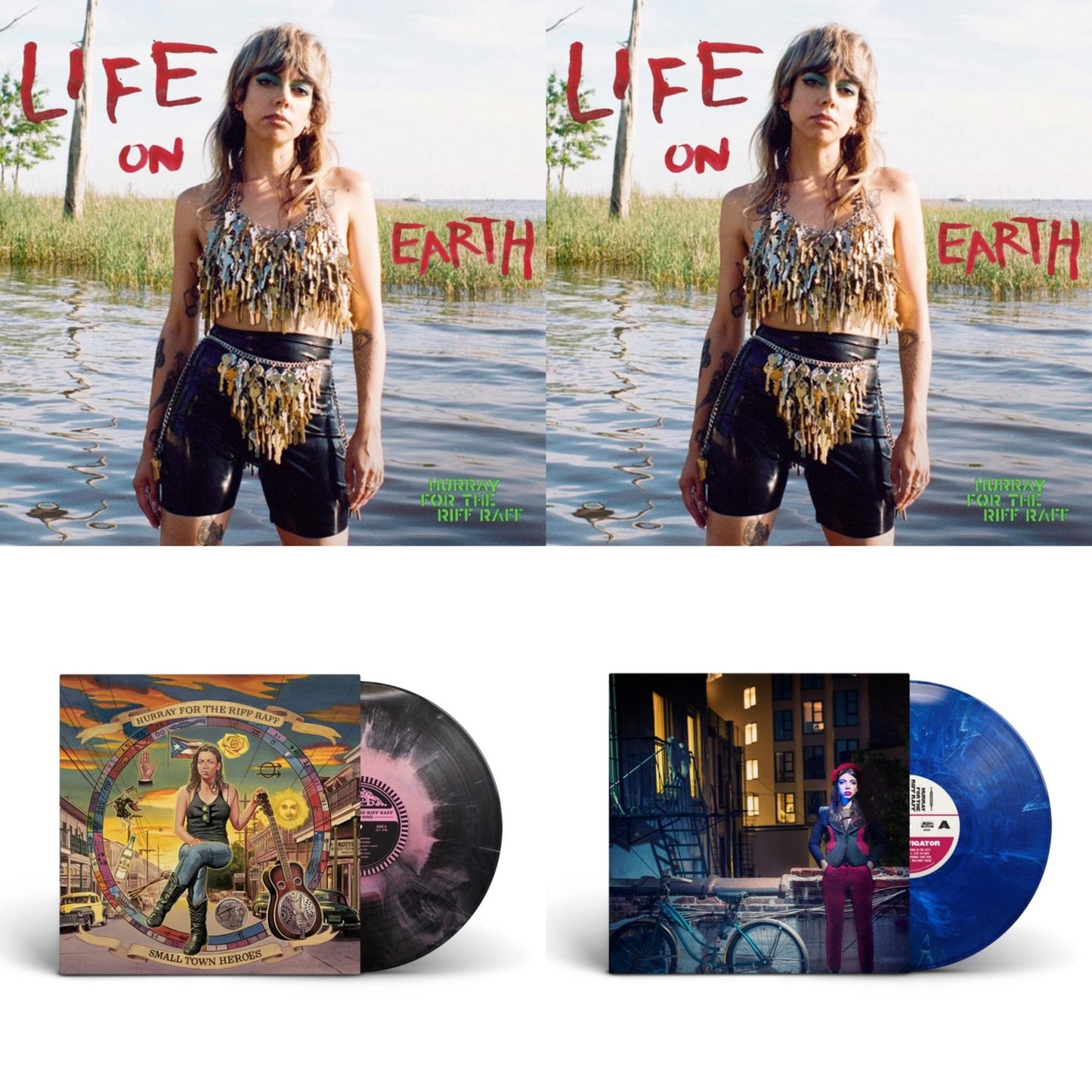 Life On Earth & Life On Earth (Clear LP Vinyl) (I) & Small Town Heroes (Pink Acid Wash LP Vinyl) & Navigator (Frosted Blue LP Vinyl)