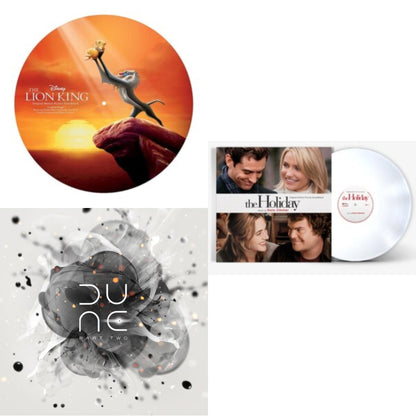 This is a 3 LP Vinyl SKU bundle.
1.This LP Vinyl is brand new.Format: LP VinylMusic Style: ScoreThis item's title is: Lion King Ost (Picture Disc)Artist: Hans ZimmerLabel: WALT DISNEY RECORDSBarcode: 050087304607Release Date: 3/24/2017
2.This LP Vinyl is brand new.