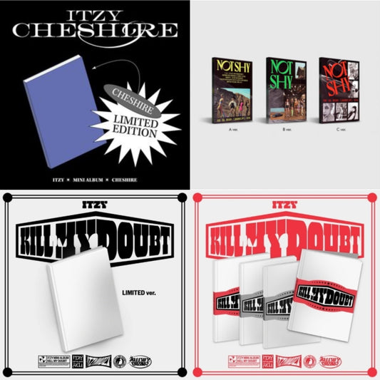 This is a 4 CD SKU bundle.
1.This CD is brand new.Format: CDMusic Style: K-popThis item's title is: Cheshire (Limited Edition)Artist: ItzyLabel: JYP ENT.Barcode: 8809755507435Release Date: 11/30/2022
2.This CD is brand new.