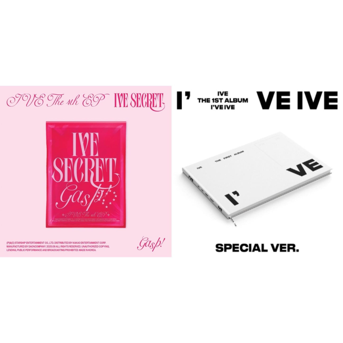 Ive The 4Th Ep Ive Secret (Gasp! Ver.) & I've Ive (Volume 1/Special Version)