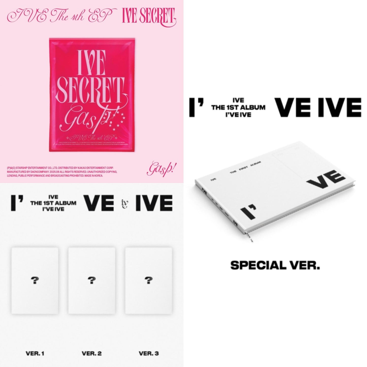 Ive The 4Th Ep Ive Secret (Gasp! Ver.) & I've Ive: Vol.1 & I've Ive (Volume 1/Special Version)