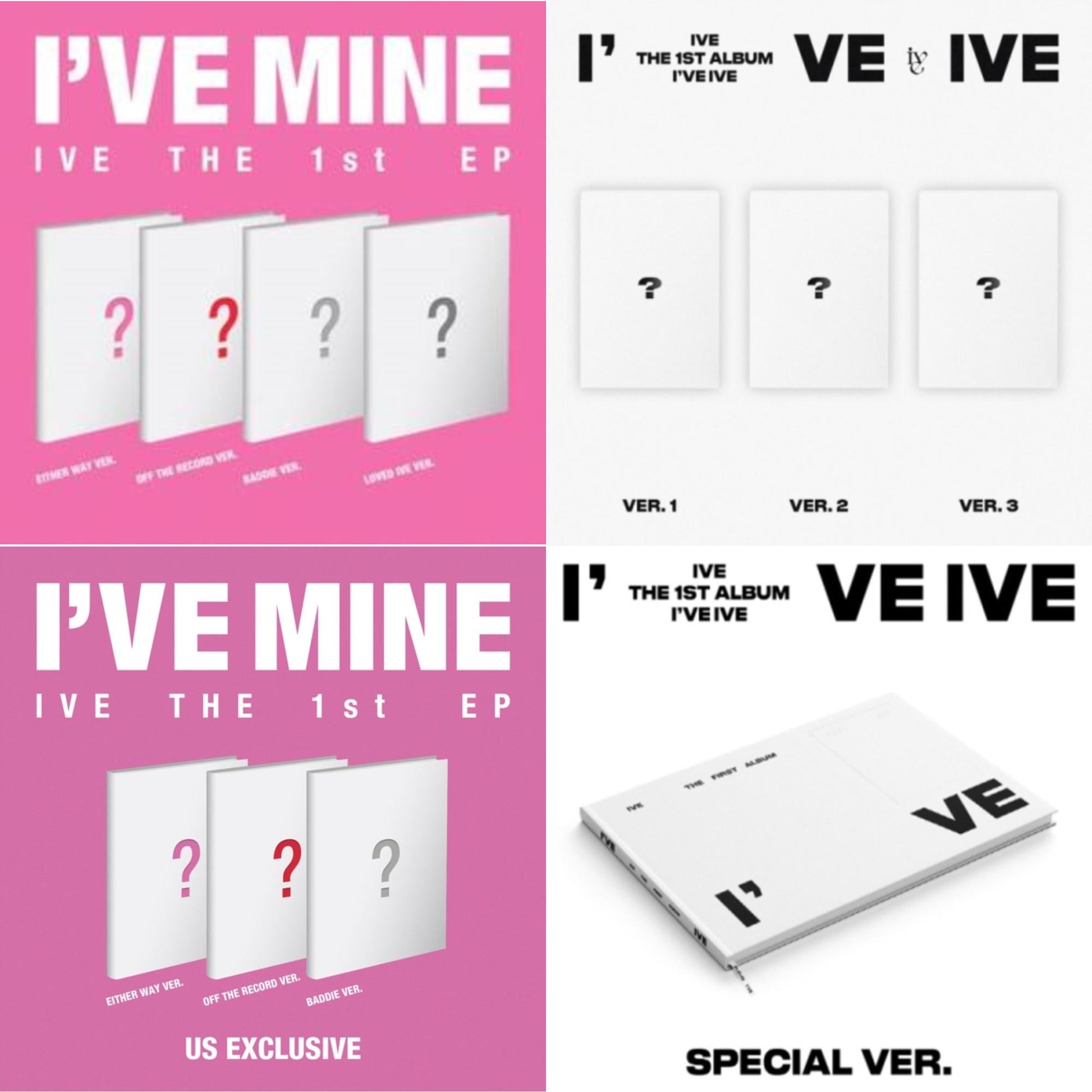 This is a 4 CD SKU bundle.
1.This CD is brand new.Format: CDThis item's title is: I've Mine 1St EpArtist: IveBarcode: 8804775367021Release Date: 10/13/2023
2.This CD is brand new.Format: CDMusic Style: Dance-popThis item's title is: I've Ive: Vol.