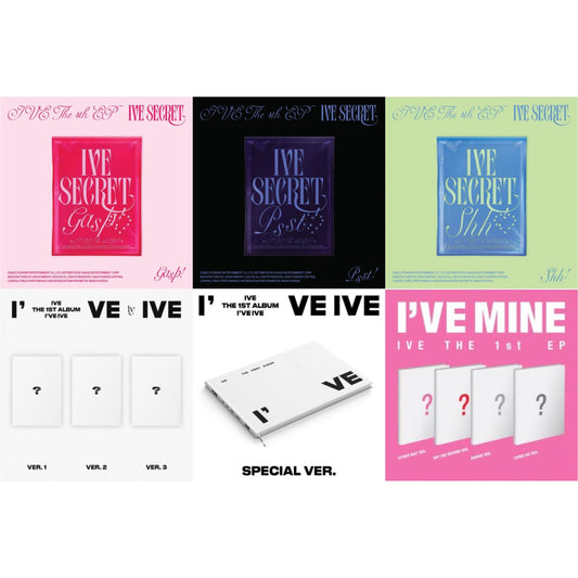 Ive The 4Th Ep Ive Secret (Gasp! Ver.) & Ive The 4Th Ep Ive Secret (Psst! Ver.)  & Ive The 4Th Ep Ive Secret (Shh Ver.) & I've Ive: Vol.1 & I've Ive (Volume 1/Special Version) & I've Mine 1St Ep