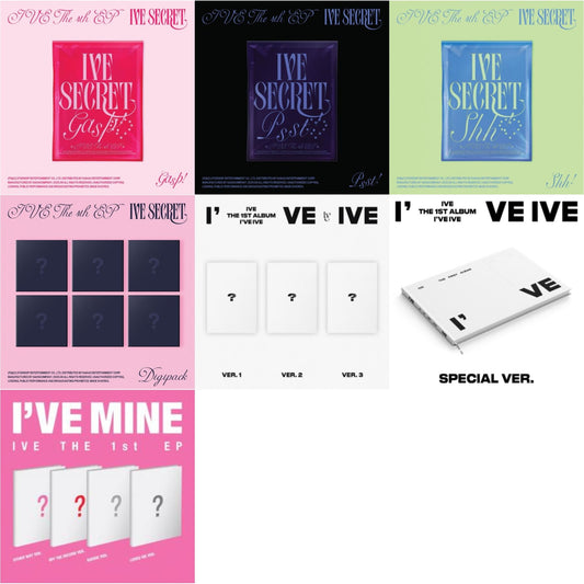 Ive The 4Th Ep Ive Secret (Gasp! Ver.) & Ive The 4Th Ep Ive Secret (Psst! Ver.)  & Ive The 4Th Ep Ive Secret (Shh Ver.) & Ive The 4Th Ep Ive Secret (Digipack) & I've Ive: Vol.1 & I've Ive (Volume 1/Special Version) & I've Mine 1St Ep