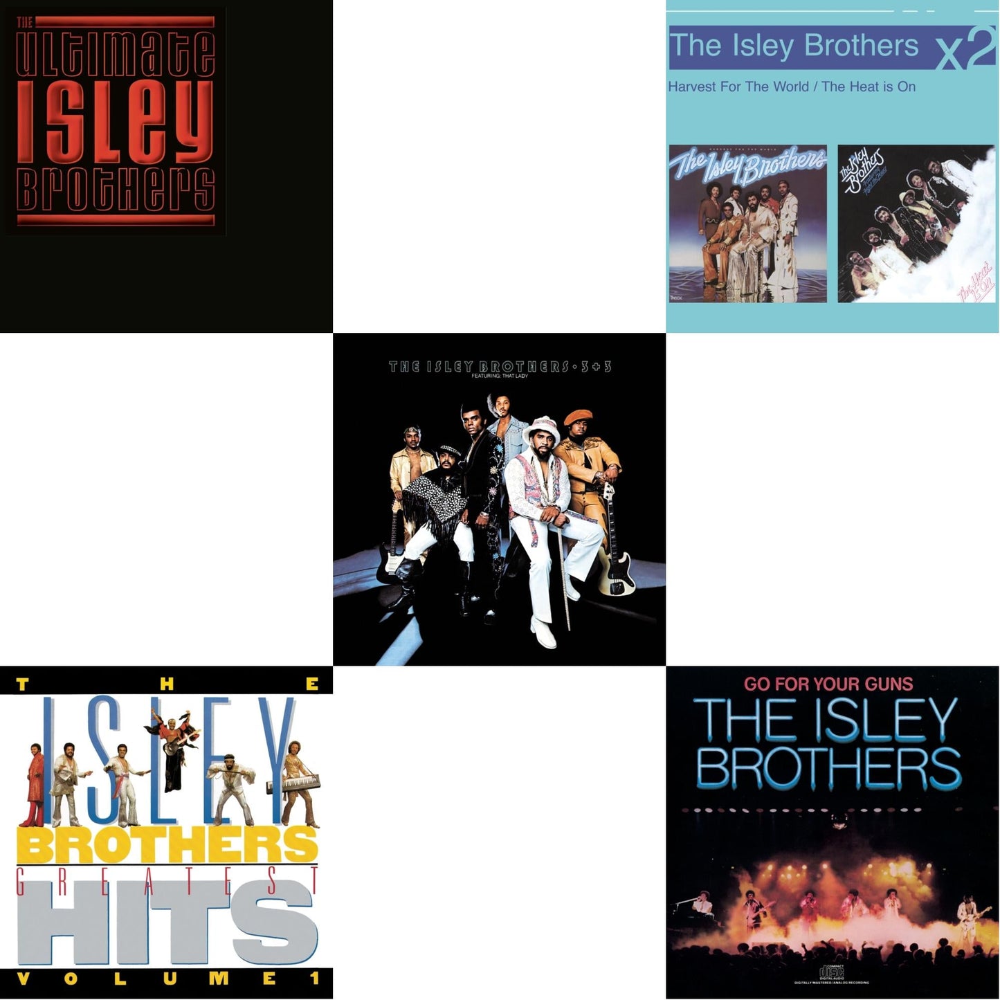 Ultimate Isley Brothers & Isley Brothers Greatest Hits Vol.1 & 3 Plus 3 & Heat Is On & Go For Your Guns