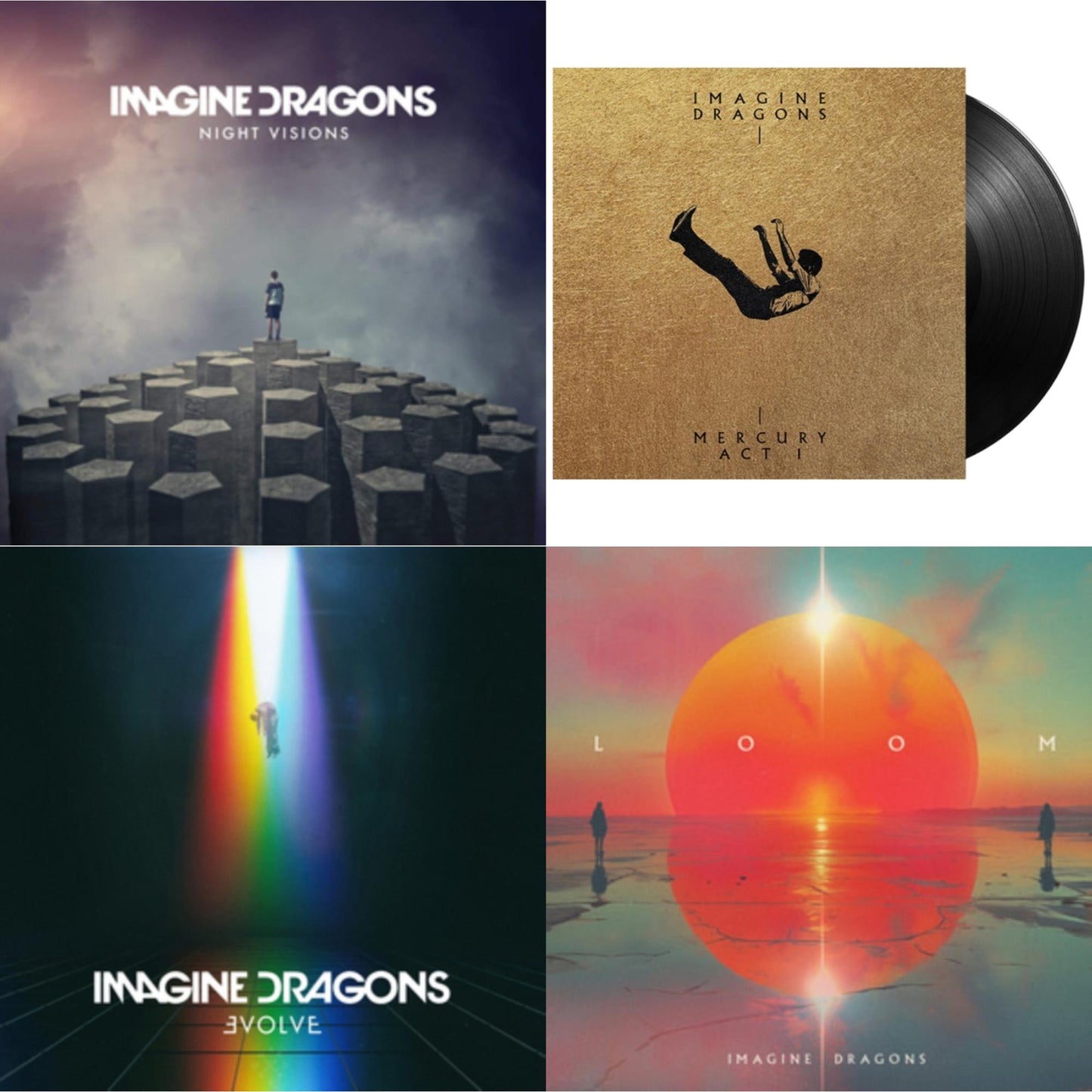 Mercury – Act 1 & Loom (Translucent Coke Bottle Green LP Vinyl) & Night Visions & Evolve