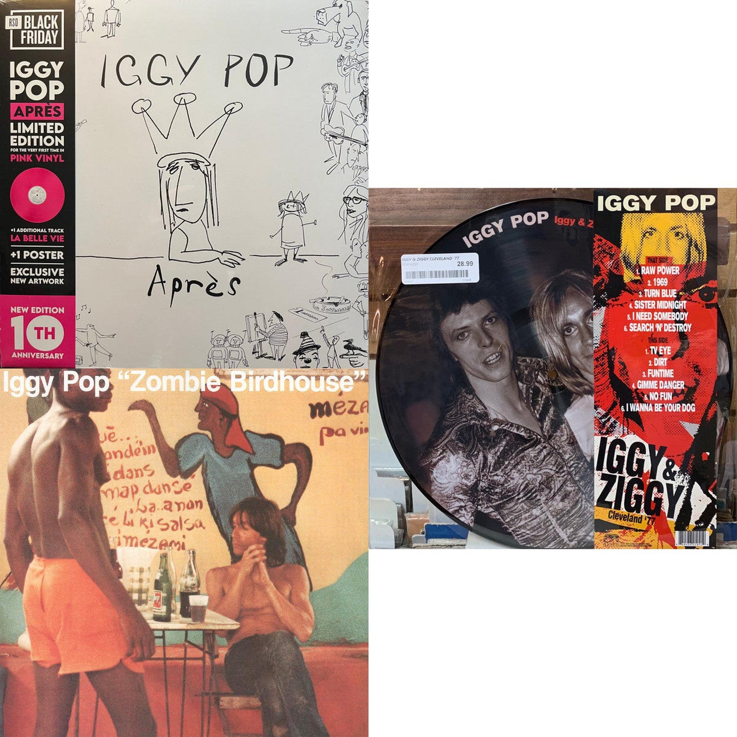 Apres (Deluxe/Pink LP Vinyl) & Zombie Birdhouse & Iggy & Ziggy: Cleveland 77