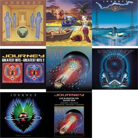 Look Into The Future & Trial By Fire & Raised On Radio & Greatest Hits 1 & 2 & Escape & Frontiers & Evolution & Live In Houston 1981: The Escape Tour