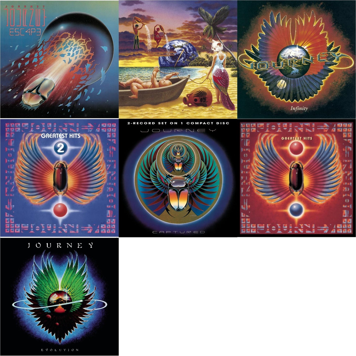 Greatest Hits & Trial By Fire & Journey's Greatest Hits Vol.2 & Captured & Infinity & Escape & Evolution