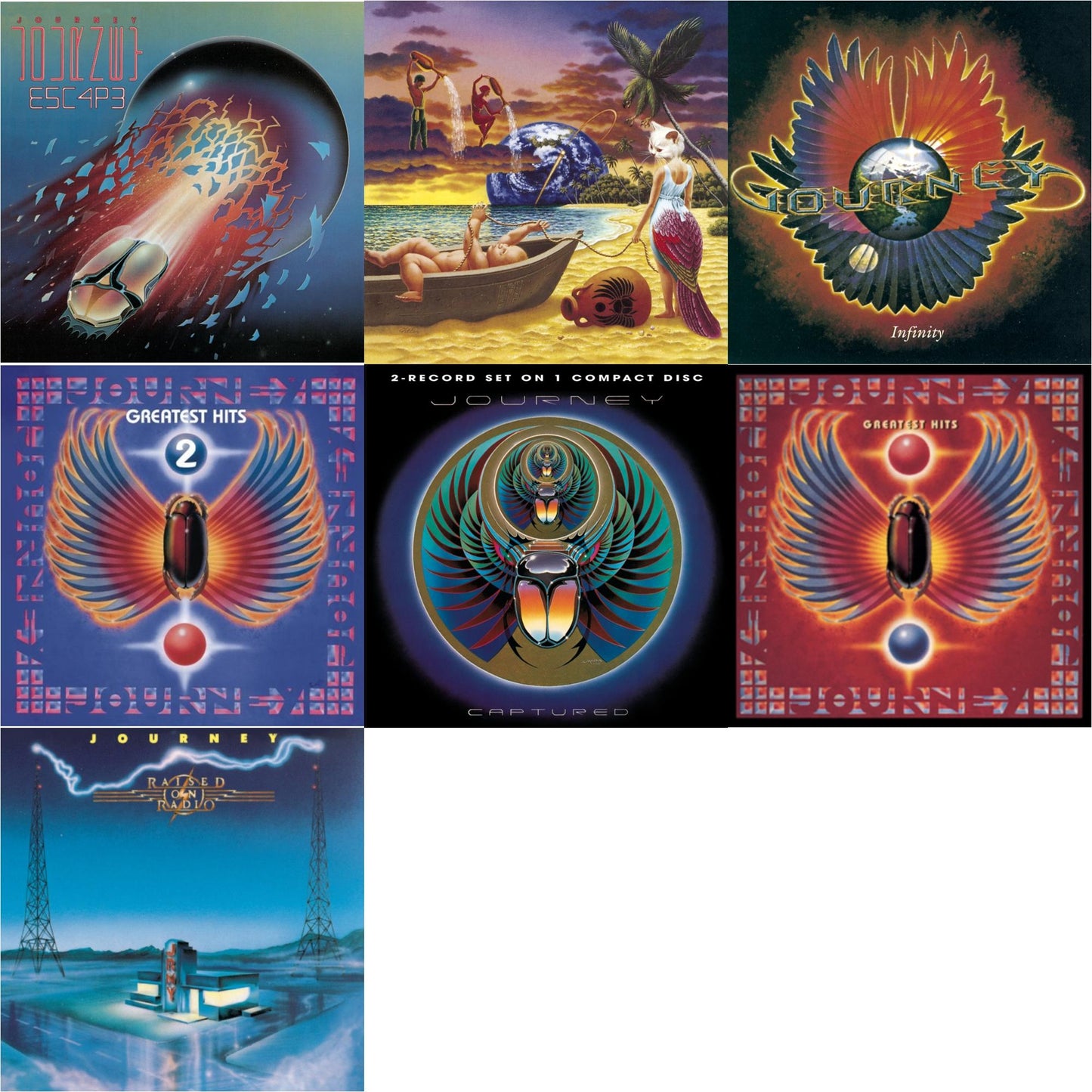 This is a 7 CD SKU bundle.
1.This CD is brand new.Format: CDMusic Style: Arena RockThis item's title is: EscapeArtist: JourneyLabel: SONY SPECIAL MARKETINGBarcode: 888430566729Release Date: 3/24/2014
2.This CD is brand new.