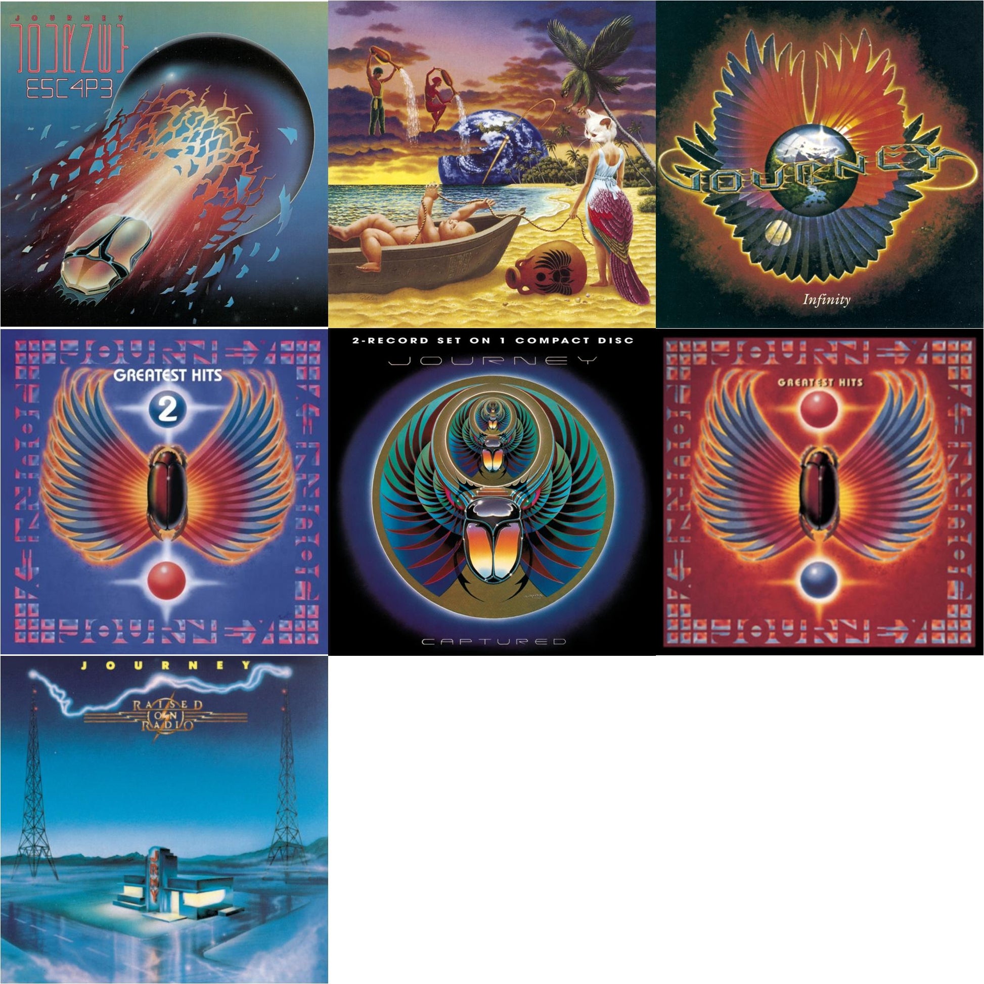 This is a 7 CD SKU bundle.
1.This CD is brand new.Format: CDMusic Style: Arena RockThis item's title is: EscapeArtist: JourneyLabel: SONY SPECIAL MARKETINGBarcode: 888430566729Release Date: 3/24/2014
2.This CD is brand new.