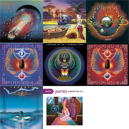 Greatest Hits & Trial By Fire & Raised On Radio & Journey's Greatest Hits Vol.2 & Captured & Infinity & Escape & Playlist: Journey Greatest Hits Live