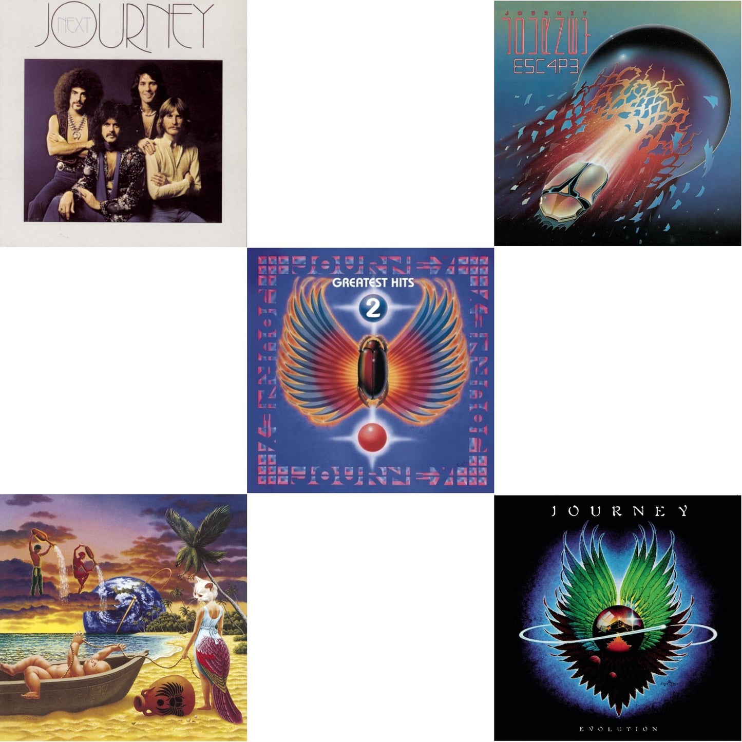 Next & Trial By Fire & Journey's Greatest Hits Vol.2 & Escape & Evolution