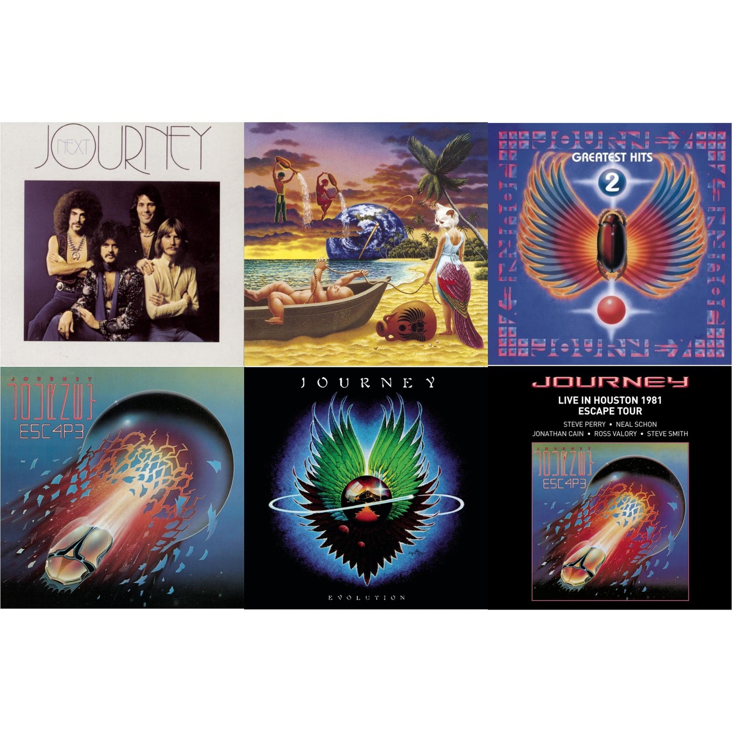 Next & Trial By Fire & Journey's Greatest Hits Vol.2 & Escape & Evolution & Live In Houston 1981: The Escape Tour