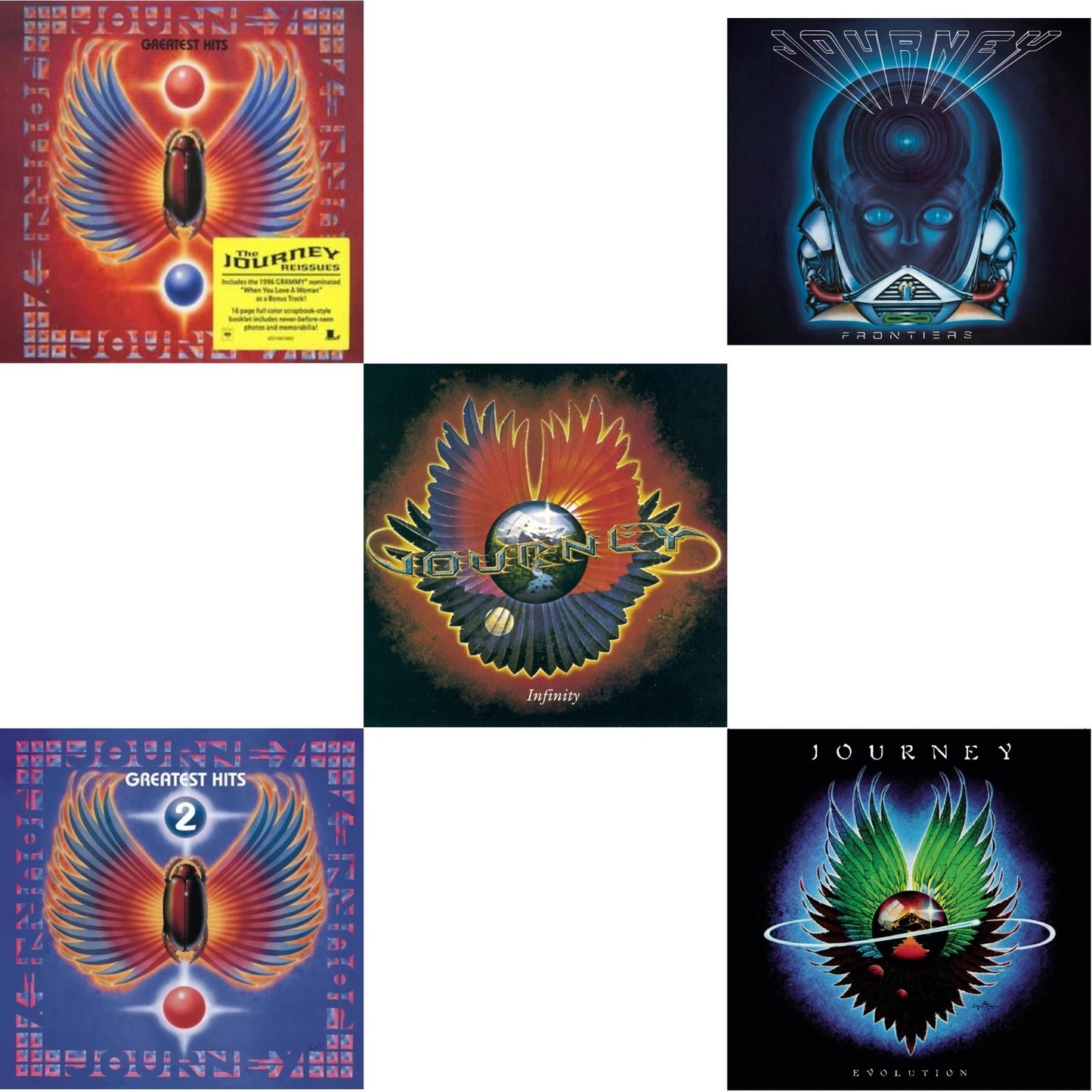 Greatest Hits & Journey's Greatest Hits Vol.2 & Infinity & Frontiers & Evolution