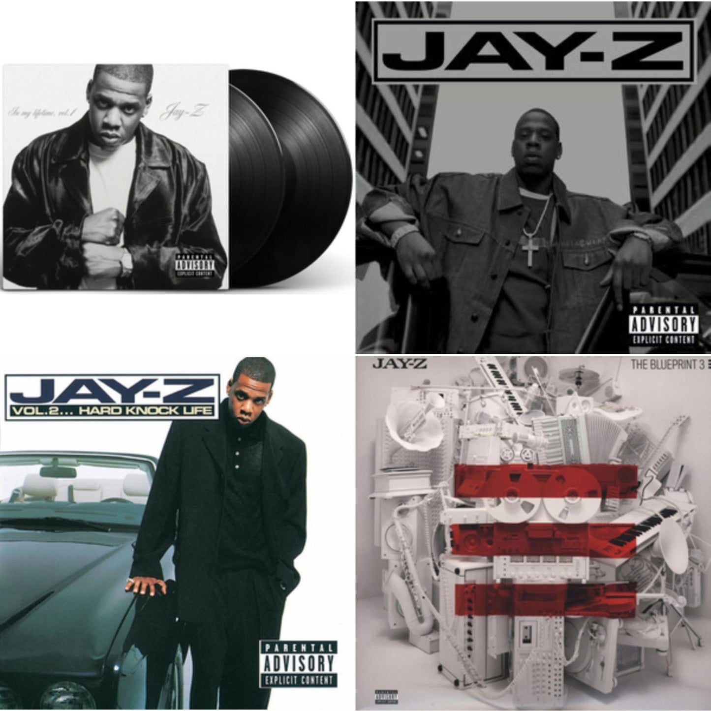 This is a 4 LP Vinyl SKU bundle.
1.This LP Vinyl is brand new.Format: LP VinylThis item's title is: In My Lifetime (Ex)Artist: Jay-ZLabel: Roc-A-Fella RecordsBarcode: 731453639218Release Date: 11/4/1997
2.This LP Vinyl is brand new.