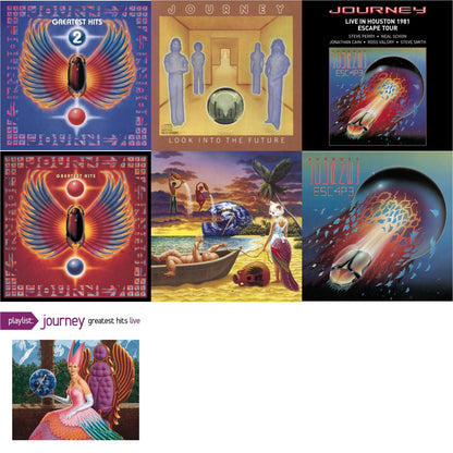 This is a 7 CD SKU bundle.
1.This CD is brand new.Format: CDMusic Style: Folk RockThis item's title is: Journey's Greatest Hits Vol.2Artist: JourneyLabel: Stiff RecordsBarcode: 886977798627Release Date: 11/1/2011
2.This CD is brand new.