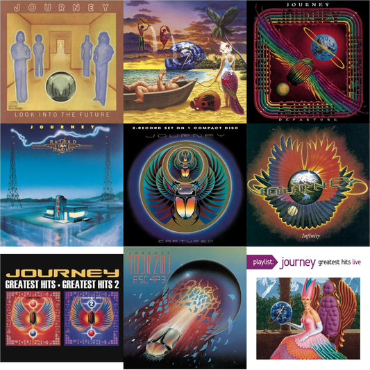 Look Into The Future & Trial By Fire & Departure & Raised On Radio & Captured & Infinity & Greatest Hits 1 & 2 & Escape & Playlist: Journey Greatest Hits Live