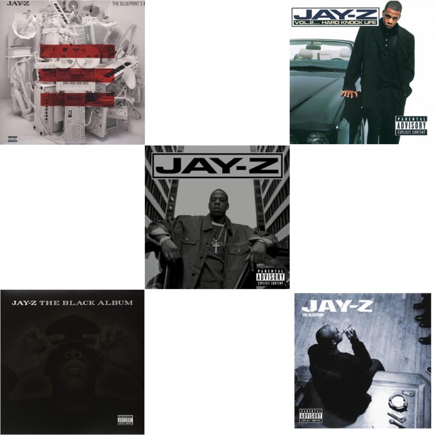 Blueprint 3 (Exp) & Black Album & Life & Times O (X) & Vol. 2 Hard Knock Life (X) & Blueprint (2LP)