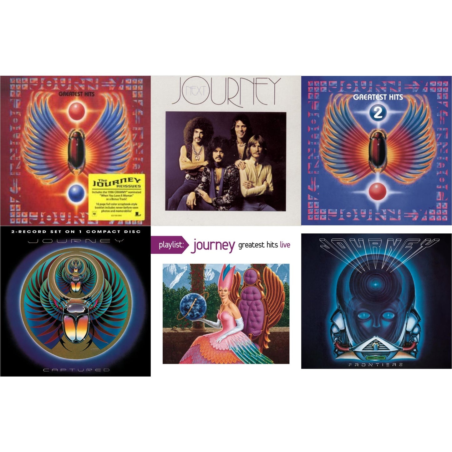 Greatest Hits & Next & Journey's Greatest Hits Vol.2 & Captured & Playlist: Journey Greatest Hits Live & Frontiers
