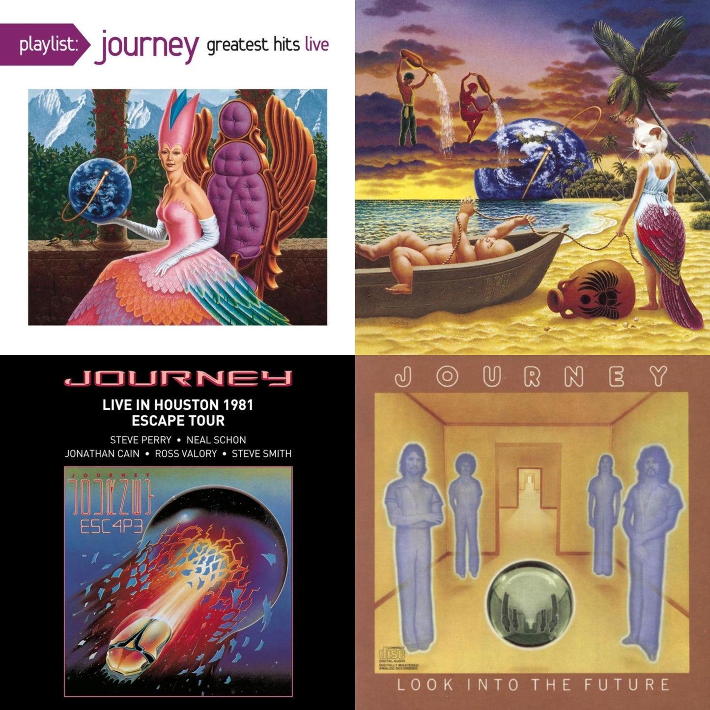 Look Into The Future & Trial By Fire & Playlist: Journey Greatest Hits Live & Live In Houston 1981: The Escape Tour
