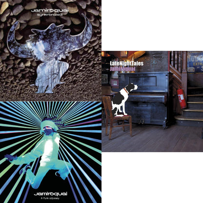This is a 3 LP Vinyl SKU bundle.
1.This LP Vinyl is brand new.Format: LP VinylMusic Style: Acid JazzThis item's title is: SynkronizedArtist: JamiroquaiLabel: SMCGBarcode: 190758111810Release Date: 2/23/2018
2.This LP Vinyl is brand new.