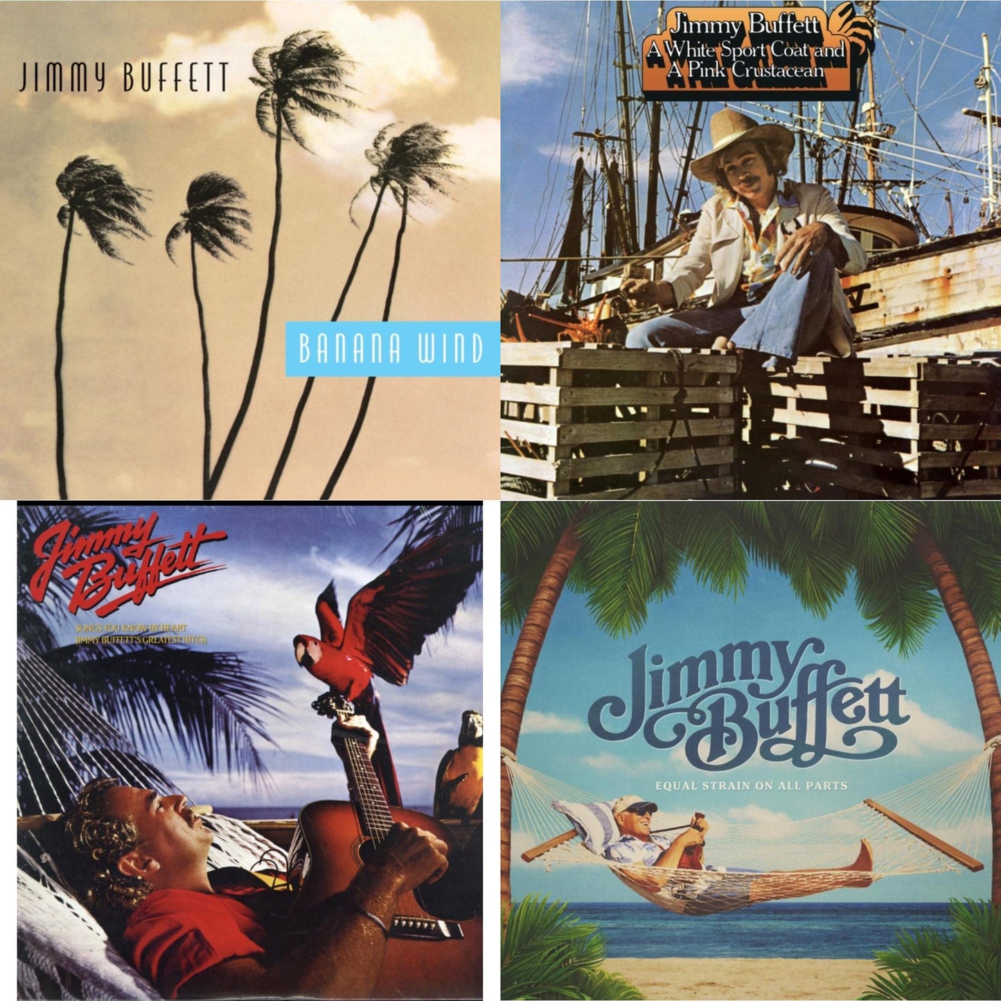 This is a 4 LP Vinyl SKU bundle.
1.This LP Vinyl is brand new.Format: LP VinylMusic Style: Rock & RollThis item's title is: Equal Strain On All Parts (Electric Blue Vinyl/2LP)Artist: Jimmy BuffettLabel: Sun (9)Barcode: 015047810161Release Date: 5/3/2024
2.This LP Vinyl is brand new.