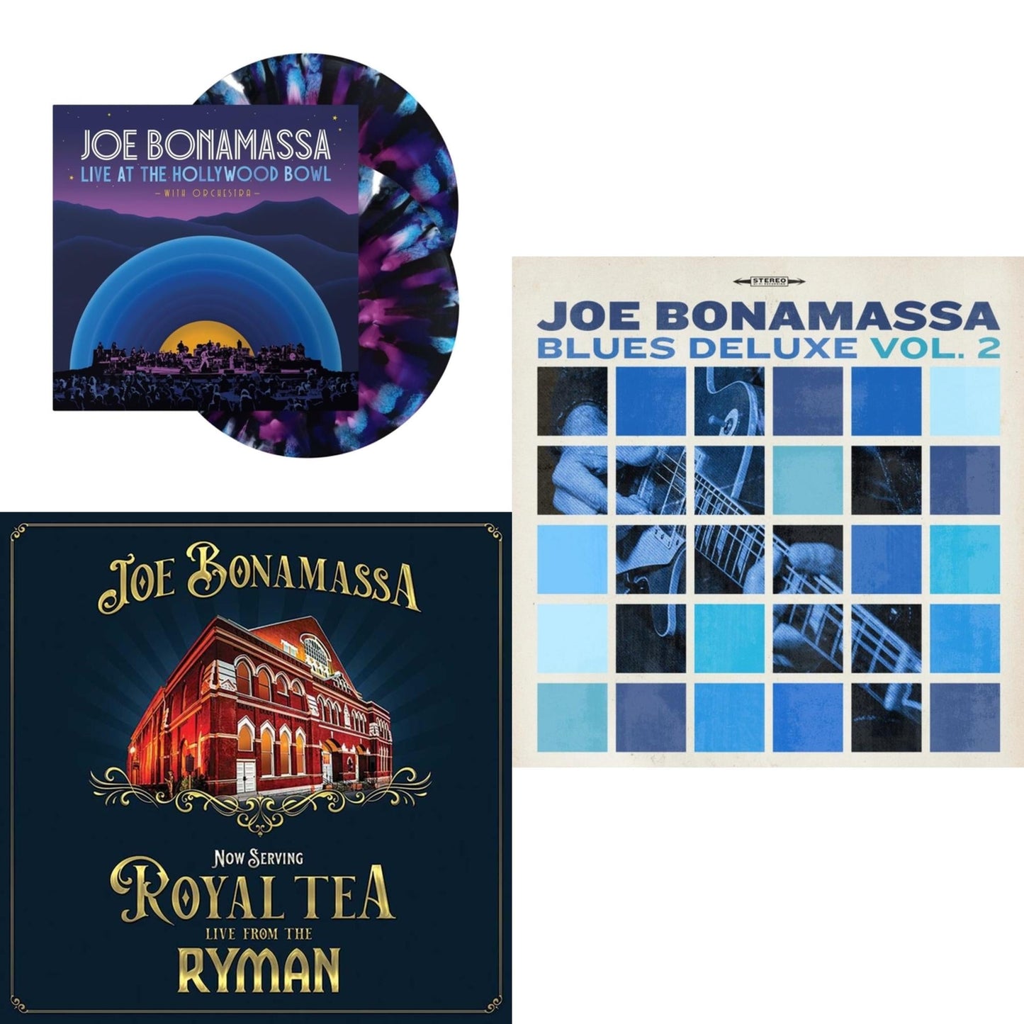 This is a 3 LP Vinyl SKU bundle.
1.This LP Vinyl is brand new.Format: LP VinylThis item's title is: Live At The Hollywood Bowl With Orchestra (2LP/180G/Blue Eclipse Vinyl)Artist: Joe BonamassaBarcode: 061297906062Release Date: 6/21/2024
2.This LP Vinyl is brand new.