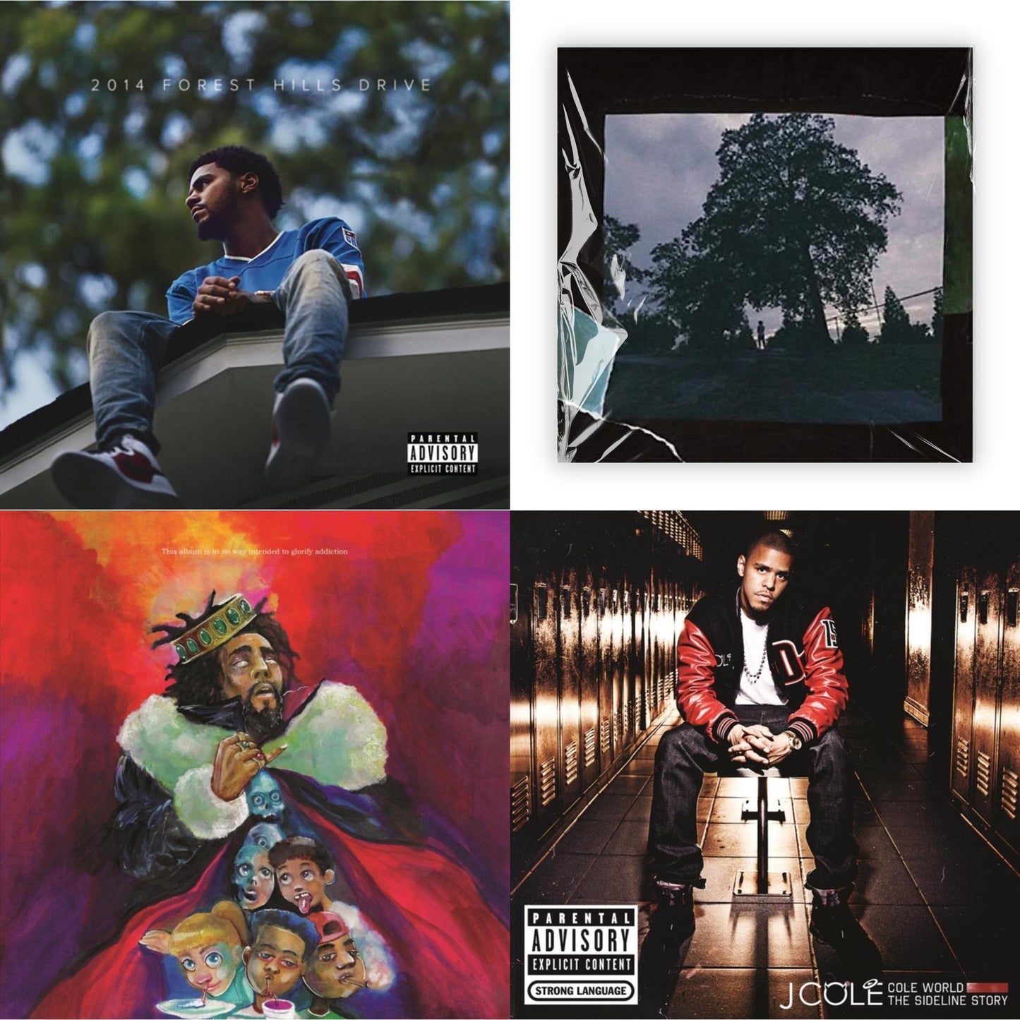 2014 Forest Hills Drive (2LP) (X) & Cole World: The Sideline Story (X) (2LP) & 4 Your Eyez Only & Kod