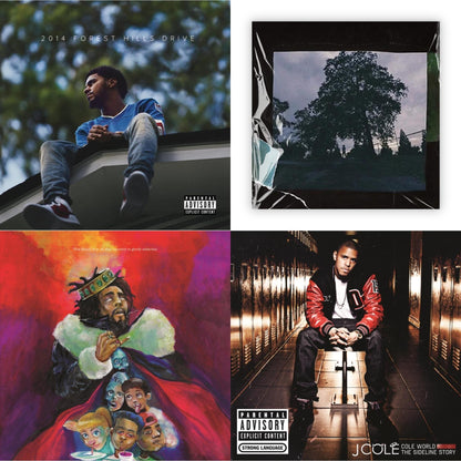 2014 Forest Hills Drive (2LP) (X) & Cole World: The Sideline Story (X) (2LP) & 4 Your Eyez Only & Kod