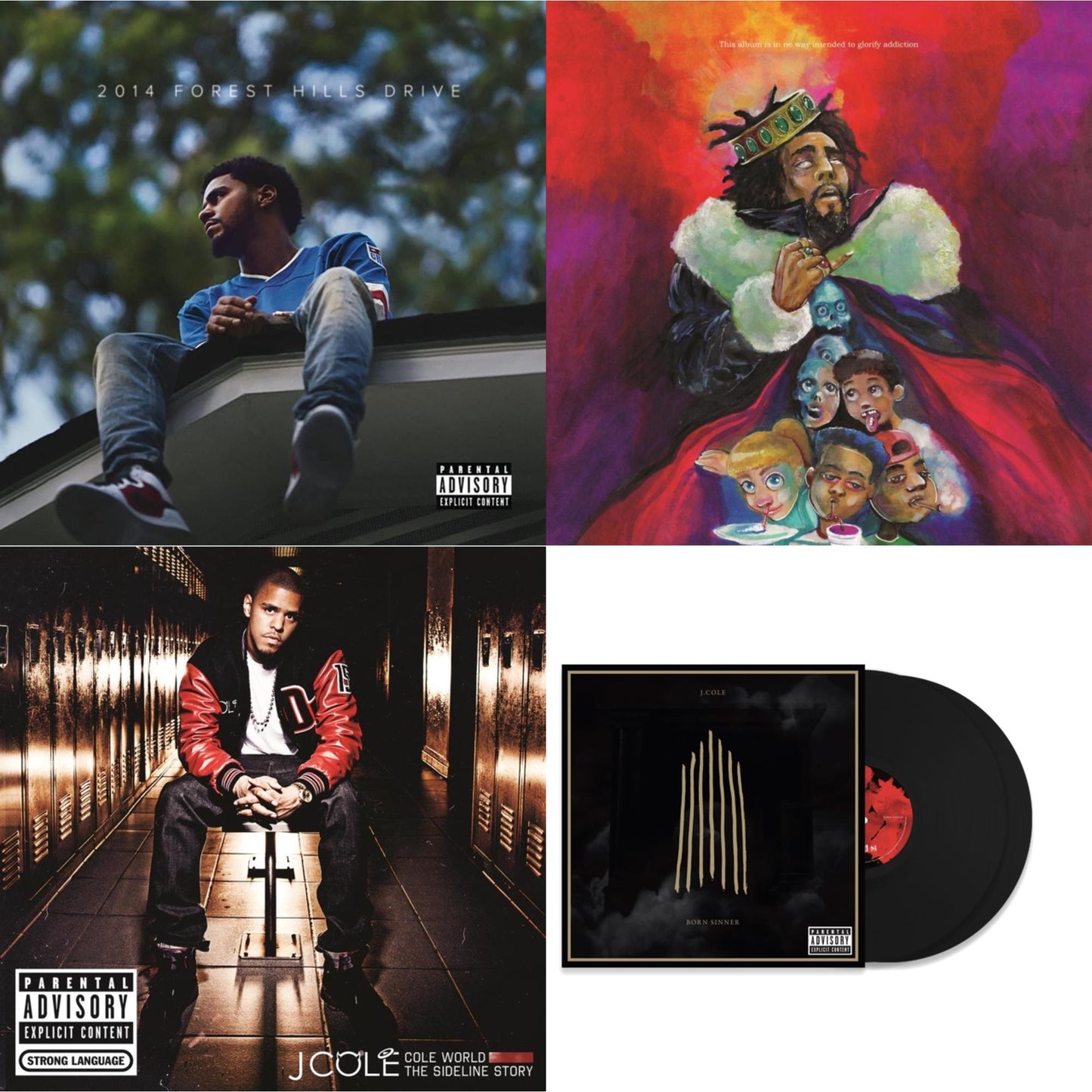 2014 Forest Hills Drive (2LP) (X) & Cole World: The Sideline Story (X) (2LP) & Born Sinner (X) (2LP) & Kod