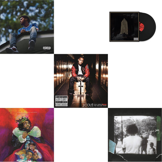 2014 Forest Hills Drive (2LP) (X) & Cole World: The Sideline Story (X) (2LP) & Born Sinner (X) (2LP) & 4 Your Eyez Only & Kod