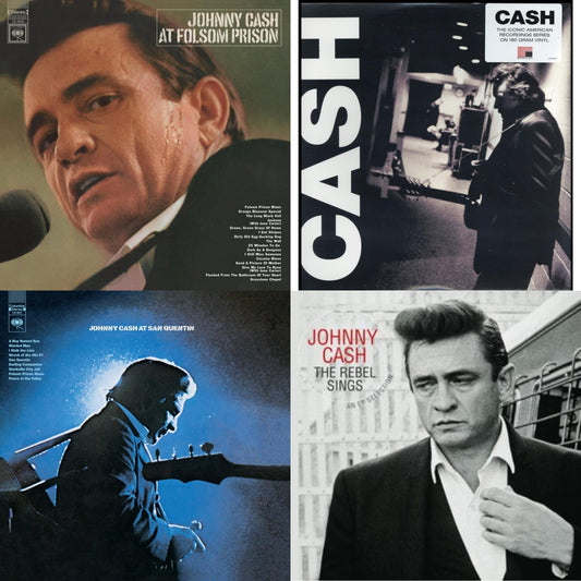 At Folsom Prison & At San Quentin & American Iii: Soitary Man & Rebel Sings (Crystal Clear & Solid Silver LP Vinyl)